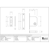 This is an image showing From The Anvil - Matt Black 50mm Sliding Door Lock available from trade door handles, quick delivery and discounted prices