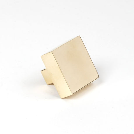 This is an image showing From The Anvil - Polished Brass Albers Cabinet Knob - 35mm available from trade door handles, quick delivery and discounted prices