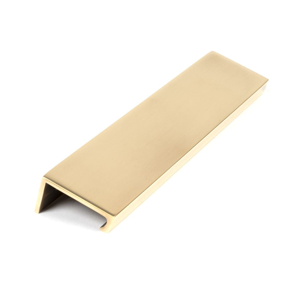 This is an image showing From The Anvil - Aged Brass 200mm Plain Edge Pull available from trade door handles, quick delivery and discounted prices