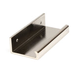 This is an image showing From The Anvil - Polished Nickel 100mm Plain Edge Pull available from trade door handles, quick delivery and discounted prices