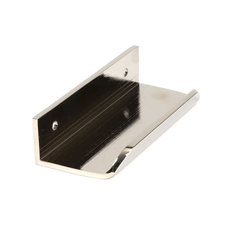 This is an image showing From The Anvil - Polished Nickel 100mm Moore Edge Pull available from trade door handles, quick delivery and discounted prices