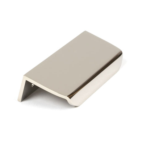 This is an image showing From The Anvil - Polished Nickel 100mm Moore Edge Pull available from trade door handles, quick delivery and discounted prices
