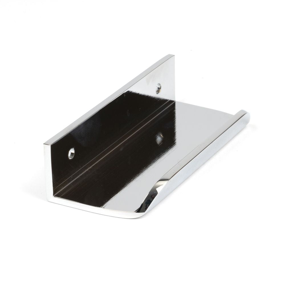 This is an image showing From The Anvil - Polished Chrome 100mm Moore Edge Pull available from trade door handles, quick delivery and discounted prices