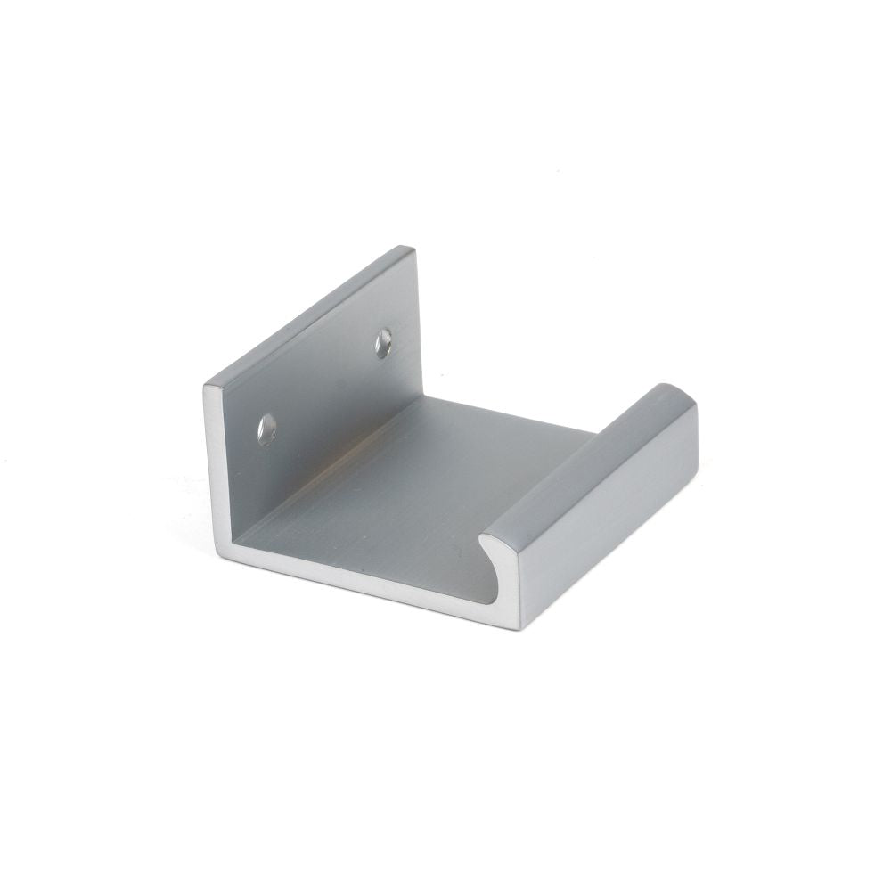 This is an image showing From The Anvil - Satin Chrome 50mm Plain Edge Pull available from trade door handles, quick delivery and discounted prices