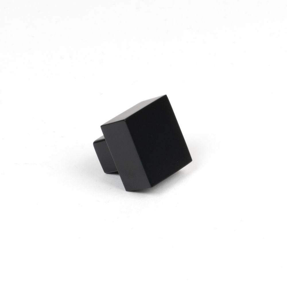 This is an image showing From The Anvil - Matt Black Albers Cabinet Knob - 25mm available from trade door handles, quick delivery and discounted prices