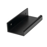 This is an image showing From The Anvil - Matt Black 100mm Plain Edge Pull available from trade door handles, quick delivery and discounted prices