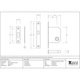 This is an image showing From The Anvil - Aged Bronze 50mm Sliding Door Lock available from trade door handles, quick delivery and discounted prices