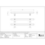 This is an image showing From The Anvil - Satin Marine SS (316) 1.8m Offset T Bar Handle B2B 32mm Ø available from trade door handles, quick delivery and discounted prices