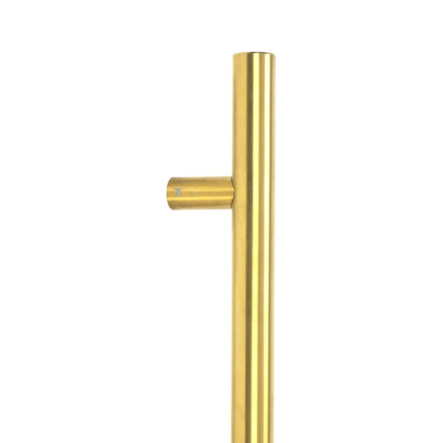 This is an image showing From The Anvil - Aged Brass (316) 0.6m T Bar Handle Bolt Fix 32mm Ø available from trade door handles, quick delivery and discounted prices