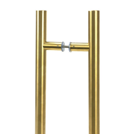 High quality image of From The Anvil - Aged Brass (316) 0.6m T Bar Handle B2B 32mm | Sku. 50802 | Trade Door Handles, Kendal.