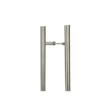 This is an image showing From The Anvil - Satin SS (304) 100mm Back to Back Fixings for T Bar (2) - Offse available from trade door handles, quick delivery and discounted prices