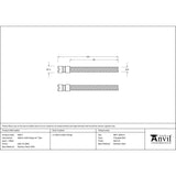 This is an image showing From The Anvil - Satin SS (304) 100mm Back to Back Fixings for T Bar (2) - Offse available from trade door handles, quick delivery and discounted prices