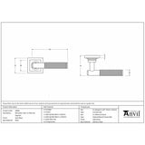 This is an image showing From The Anvil - Satin Brass Brompton Lever on Rose Set (Square) available from trade door handles, quick delivery and discounted prices