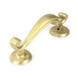 This is an image showing From The Anvil - Satin Brass Doctors Door Knocker available from trade door handles, quick delivery and discounted prices