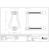 This is an image showing From The Anvil - Satin Brass Slimline Art Deco Door Knocker available from trade door handles, quick delivery and discounted prices