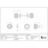 This is an image showing From The Anvil - Satin Brass Heavy Beehive Mortice/Rim Knob Set available from trade door handles, quick delivery and discounted prices