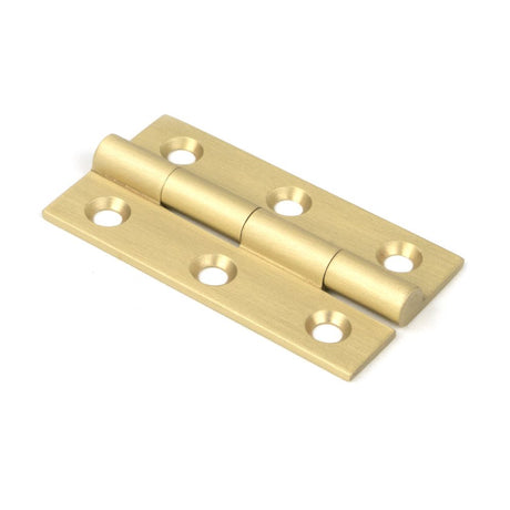 This is an image showing From The Anvil - Satin Brass 2" Butt Hinge (pair) available from trade door handles, quick delivery and discounted prices