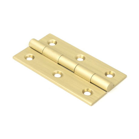 This is an image showing From The Anvil - Satin Brass 2.5" Butt Hinge (pair) available from trade door handles, quick delivery and discounted prices