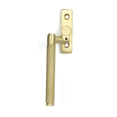This is an image showing From The Anvil - Satin Brass Brompton Espag - LH available from trade door handles, quick delivery and discounted prices