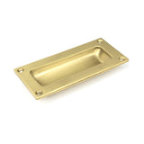 This is an image showing From The Anvil - Satin Brass Flush Handle available from trade door handles, quick delivery and discounted prices