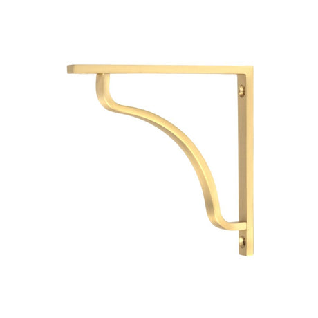 This is an image showing From The Anvil - Satin Brass Abingdon Shelf Bracket (150mm x 150mm) available from trade door handles, quick delivery and discounted prices