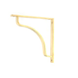 This is an image showing From The Anvil - Polished Brass Abingdon Shelf Bracket (200mm x 200mm) available from trade door handles, quick delivery and discounted prices