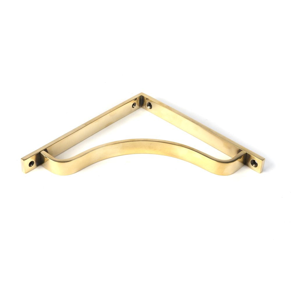 This is an image showing From The Anvil - Aged Brass Abingdon Shelf Bracket (200mm x 200mm) available from trade door handles, quick delivery and discounted prices