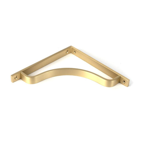 This is an image showing From The Anvil - Satin Brass Abingdon Shelf Bracket (200mm x 200mm) available from trade door handles, quick delivery and discounted prices