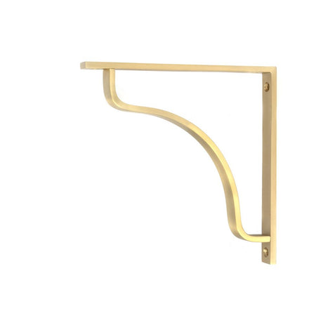 This is an image showing From The Anvil - Satin Brass Abingdon Shelf Bracket (200mm x 200mm) available from trade door handles, quick delivery and discounted prices