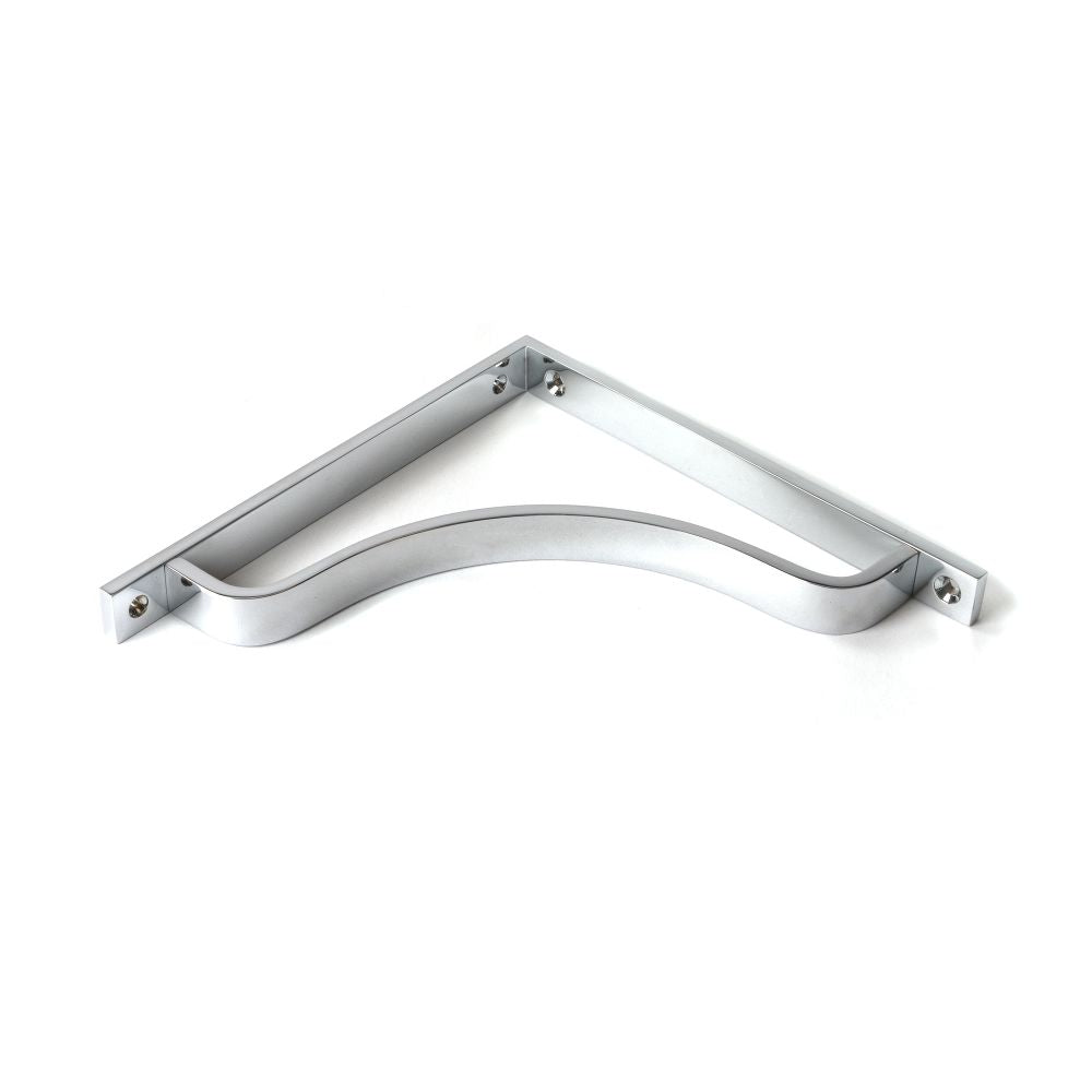 This is an image showing From The Anvil - Polished Chrome Abingdon Shelf Bracket (200mm x 200mm) available from trade door handles, quick delivery and discounted prices