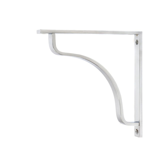 This is an image showing From The Anvil - Polished Chrome Abingdon Shelf Bracket (200mm x 200mm) available from trade door handles, quick delivery and discounted prices