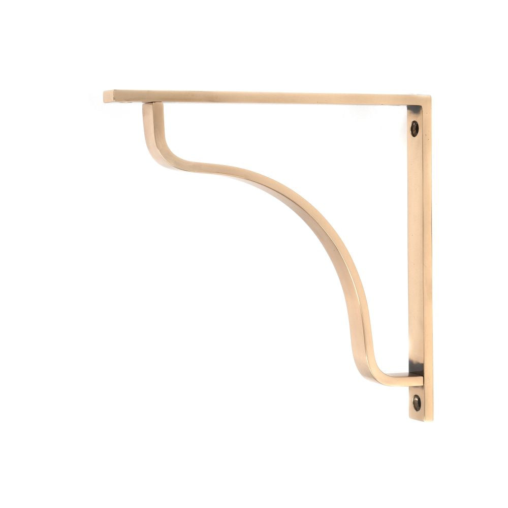 This is an image showing From The Anvil - Polished Bronze Abingdon Shelf Bracket (200mm x 200mm) available from trade door handles, quick delivery and discounted prices