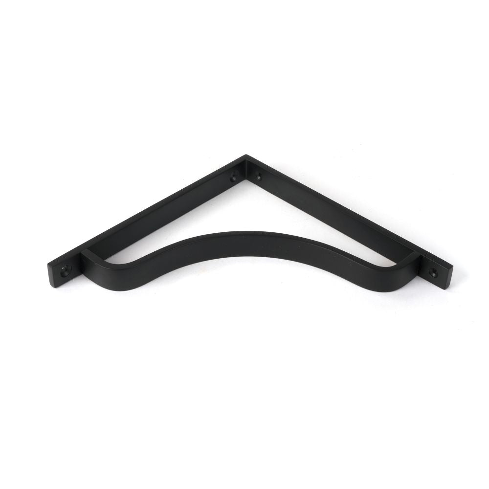 This is an image showing From The Anvil - Matt Black Abingdon Shelf Bracket (200mm x 200mm) available from trade door handles, quick delivery and discounted prices