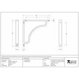 This is an image showing From The Anvil - Matt Black Abingdon Shelf Bracket (200mm x 200mm) available from trade door handles, quick delivery and discounted prices