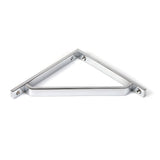 This is an image showing From The Anvil - Polished Chrome Barton Shelf Bracket (150mm x 150mm) available from trade door handles, quick delivery and discounted prices