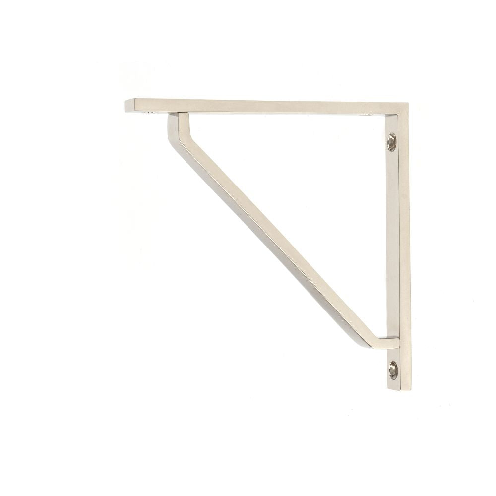 This is an image showing From The Anvil - Polished Nickel Barton Shelf Bracket (150mm x 150mm) available from trade door handles, quick delivery and discounted prices