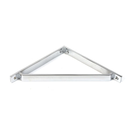 This is an image showing From The Anvil - Polished Chrome Barton Shelf Bracket (200mm x 200mm) available from trade door handles, quick delivery and discounted prices