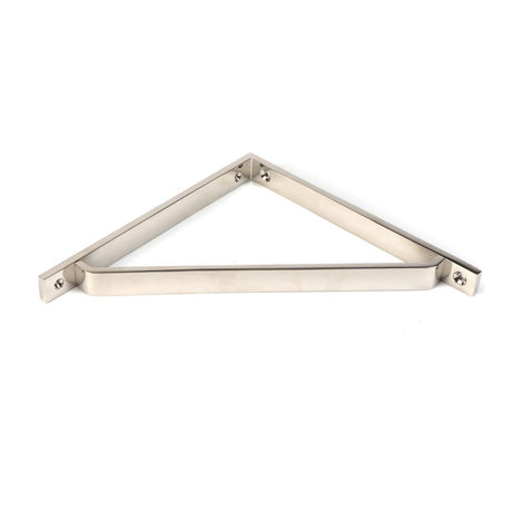 This is an image showing From The Anvil - Polished Nickel Barton Shelf Bracket (200mm x 200mm) available from trade door handles, quick delivery and discounted prices