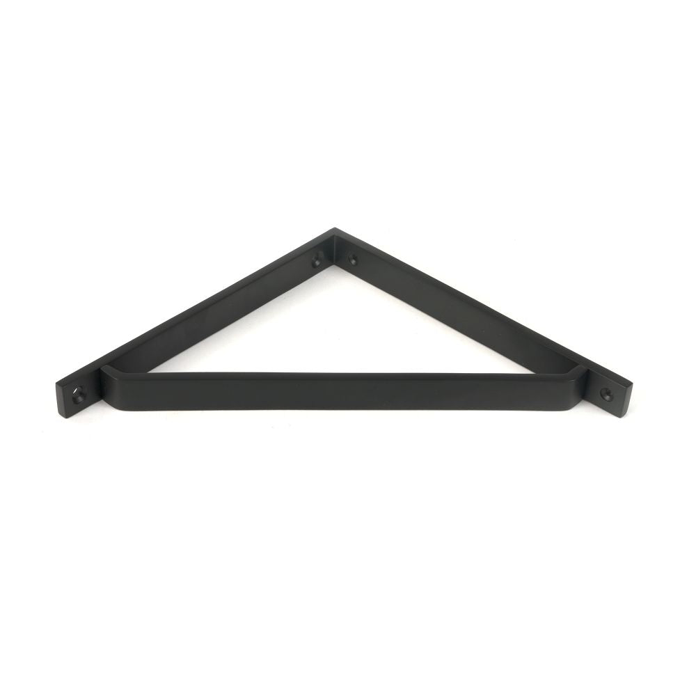 This is an image showing From The Anvil - Matt Black Barton Shelf Bracket (200mm x 200mm) available from trade door handles, quick delivery and discounted prices