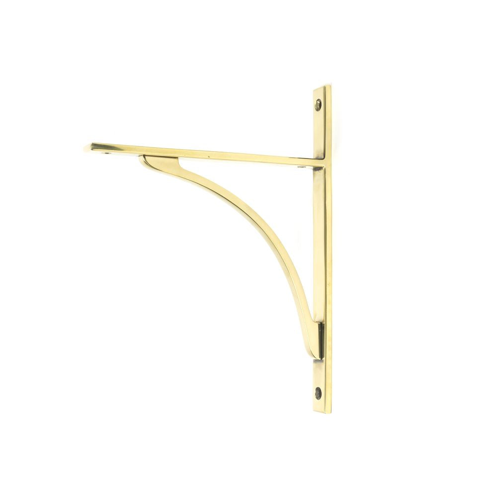 This is an image showing From The Anvil - Aged Brass Apperley Shelf Bracket (260mm x 200mm) available from trade door handles, quick delivery and discounted prices