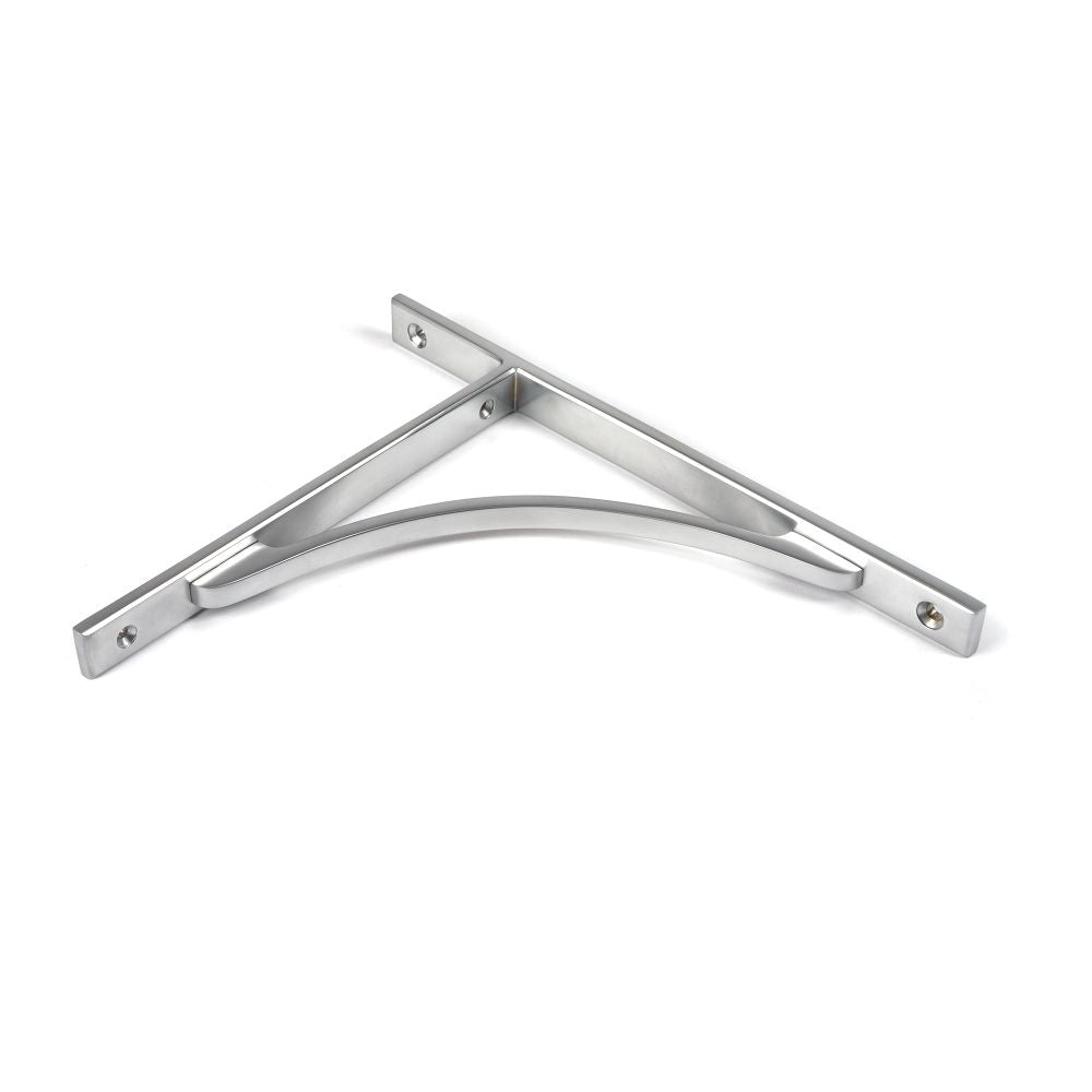 This is an image showing From The Anvil - Satin Chrome Apperley Shelf Bracket (260mm x 200mm) available from trade door handles, quick delivery and discounted prices