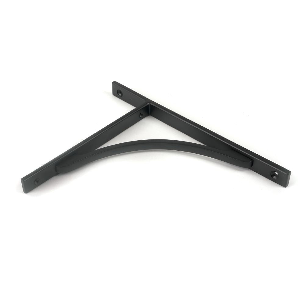 This is an image showing From The Anvil - Matt Black Apperley Shelf Bracket (260mm x 200mm) available from trade door handles, quick delivery and discounted prices