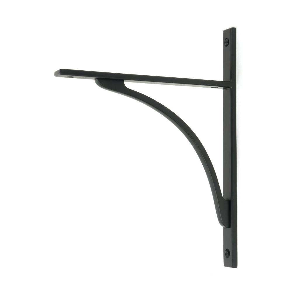This is an image showing From The Anvil - Matt Black Apperley Shelf Bracket (260mm x 200mm) available from trade door handles, quick delivery and discounted prices