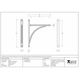 This is an image showing From The Anvil - Polished Brass Apperley Shelf Bracket (314mm x 250mm) available from trade door handles, quick delivery and discounted prices