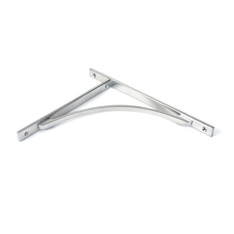 This is an image showing From The Anvil - Satin Chrome Apperley Shelf Bracket (314mm x 250mm) available from trade door handles, quick delivery and discounted prices