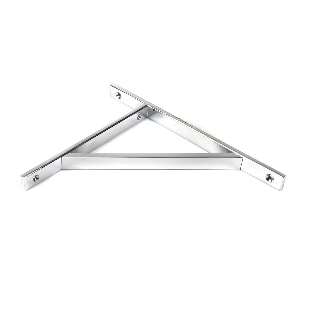 This is an image showing From The Anvil - Polished Chrome Chalfont Shelf Bracket (260mm x 200mm) available from trade door handles, quick delivery and discounted prices
