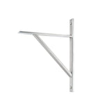 This is an image showing From The Anvil - Satin Chrome Chalfont Shelf Bracket (260mm x 200mm) available from trade door handles, quick delivery and discounted prices
