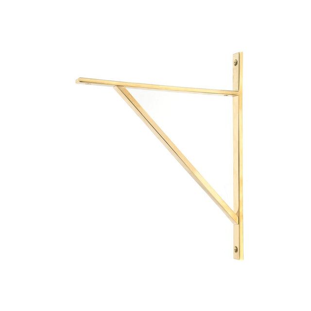 This is an image showing From The Anvil - Polished Brass Chalfont Shelf Bracket (314mm x 250mm) available from trade door handles, quick delivery and discounted prices