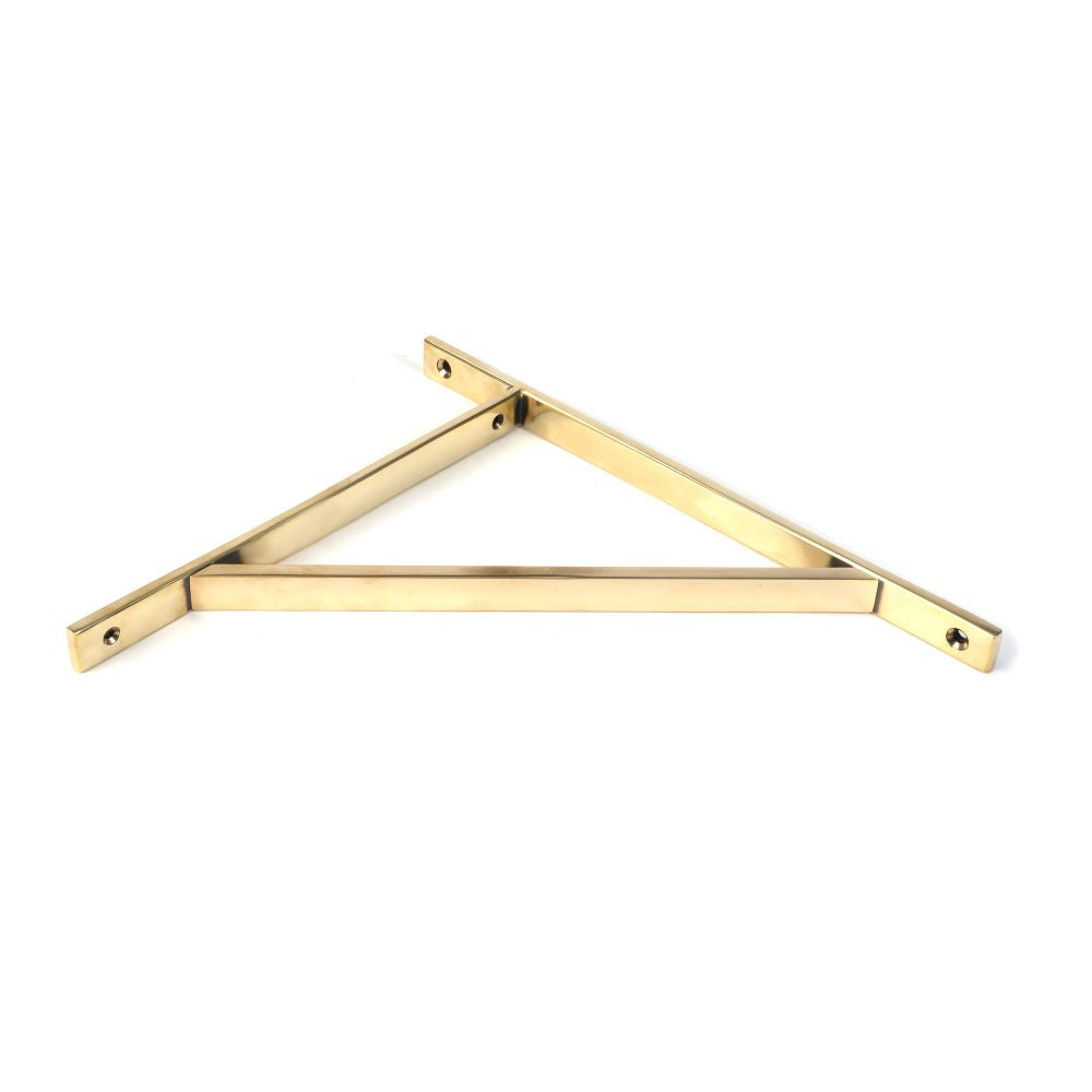 This is an image showing From The Anvil - Aged Brass Chalfont Shelf Bracket (314mm x 250mm) available from trade door handles, quick delivery and discounted prices