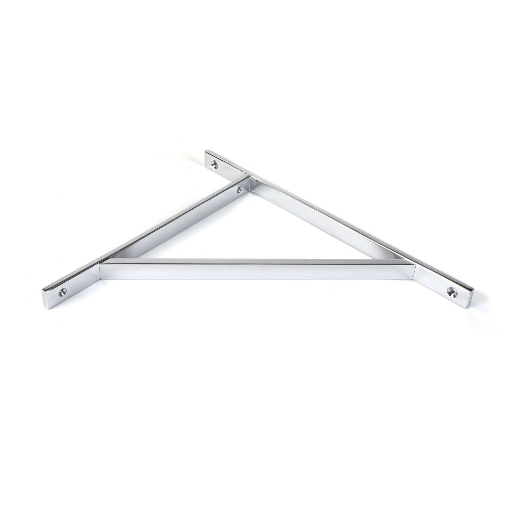 This is an image showing From The Anvil - Polished Chrome Chalfont Shelf Bracket (314mm x 250mm) available from trade door handles, quick delivery and discounted prices